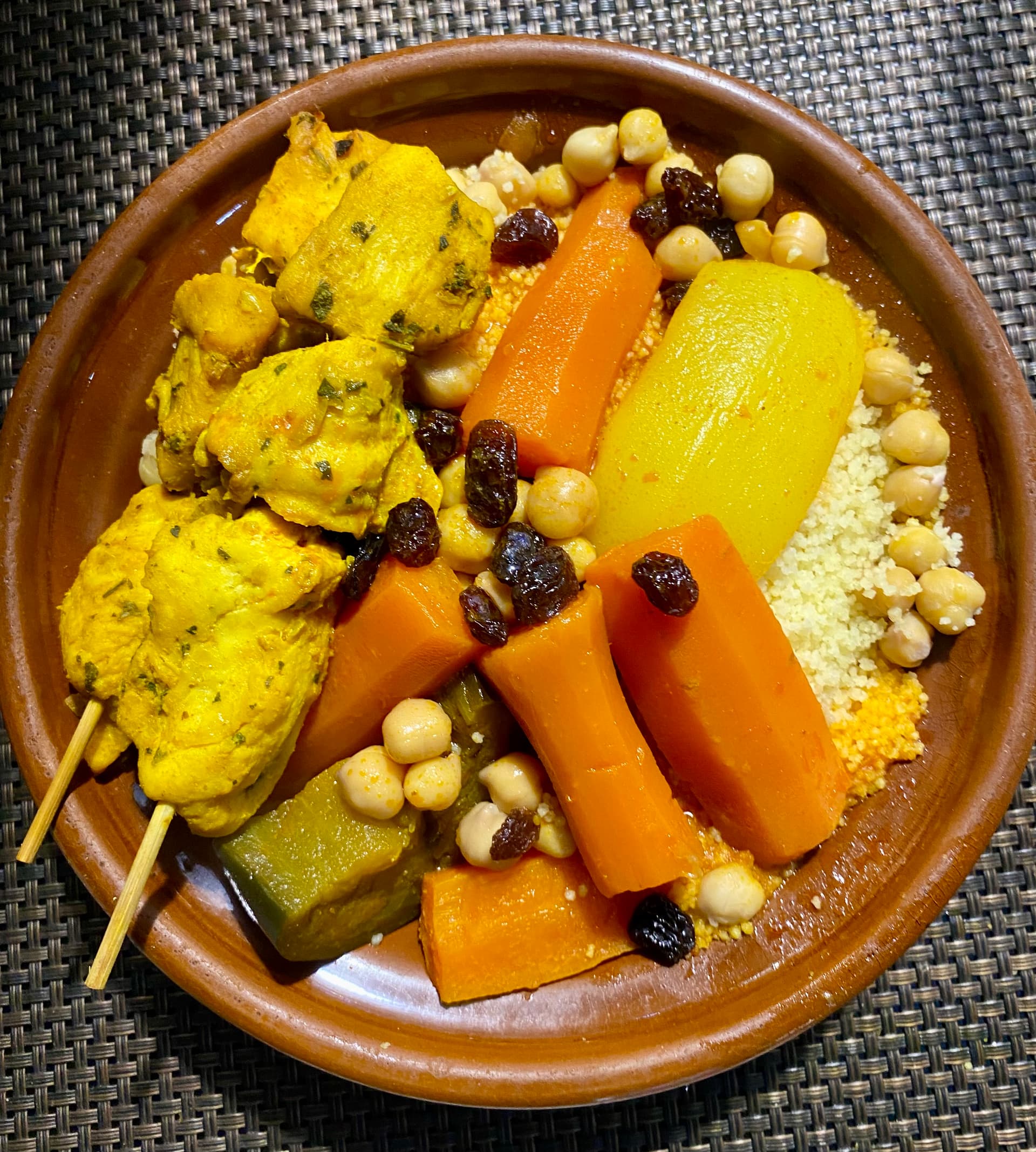 Couscous brochettes de Poulet